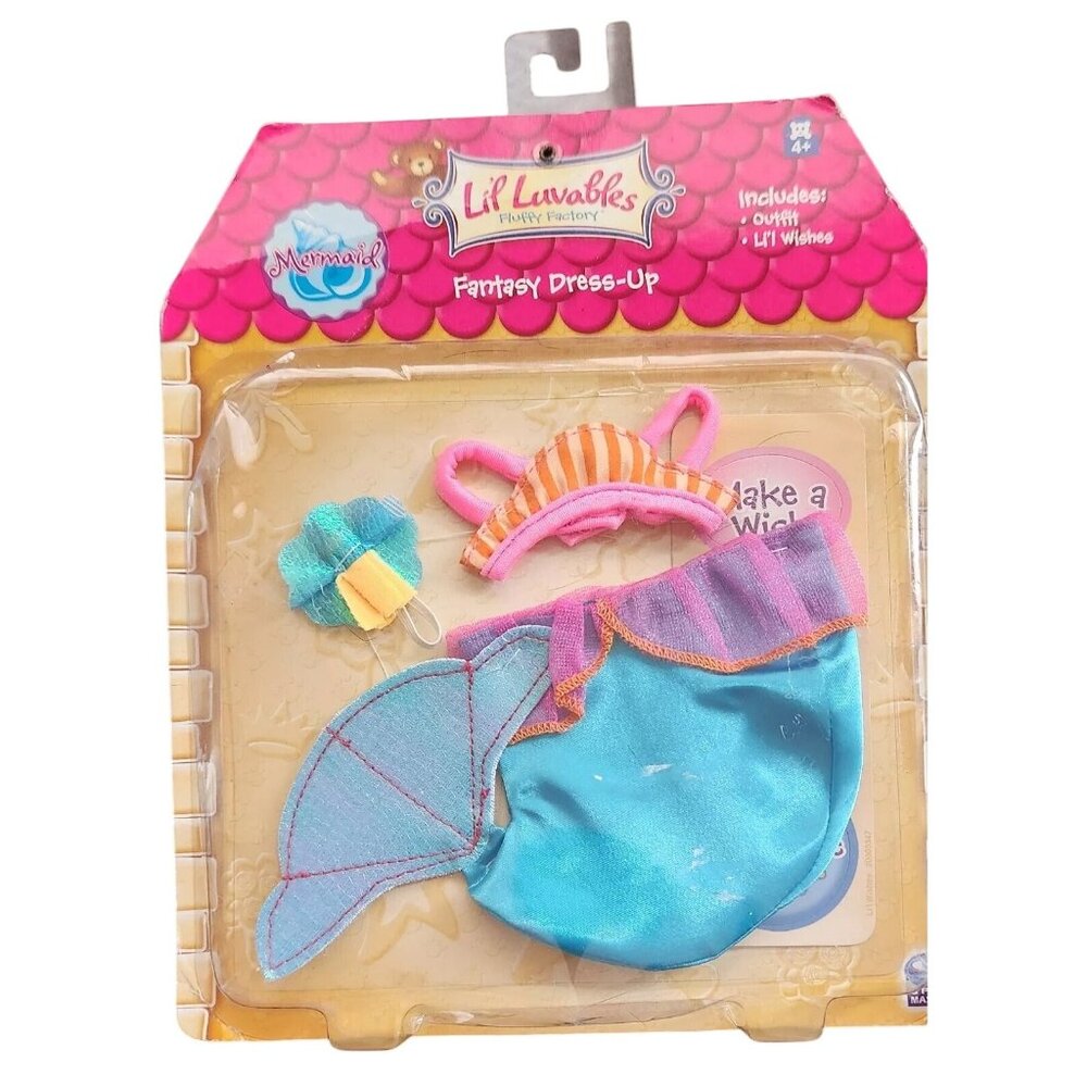 Lil Luvables Fluffy Factory Mermaid Outfit Fantasy Dress Up Spin Master NEW